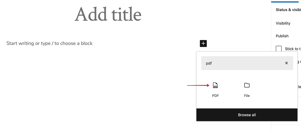 Embed PDF Viewer block