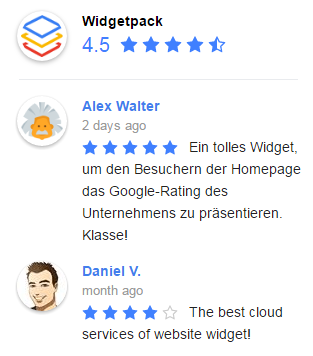 Facebook Reviews widget