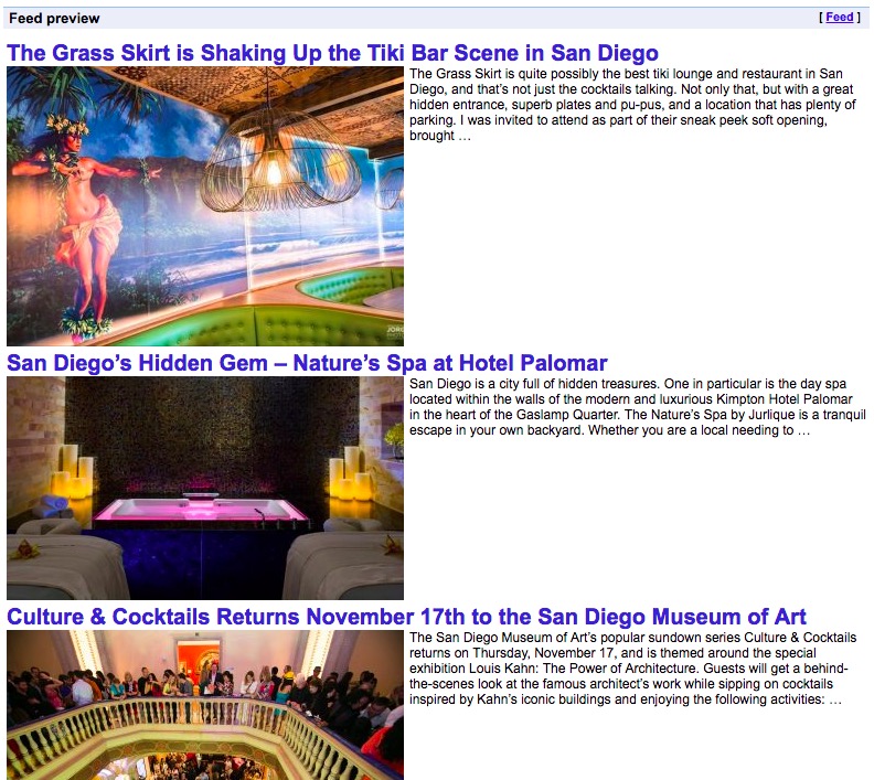 An example RSS feed with images included to the left with the text wrapping to the right, medium sized.
