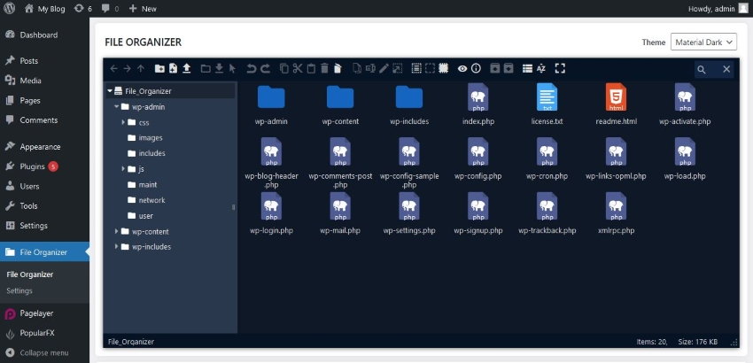 File Manager Screen