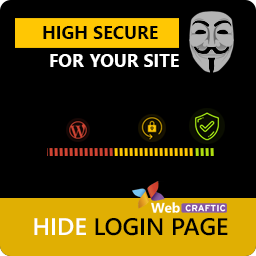 Hide login page, Hide wp admin – stop attack on login page icon
