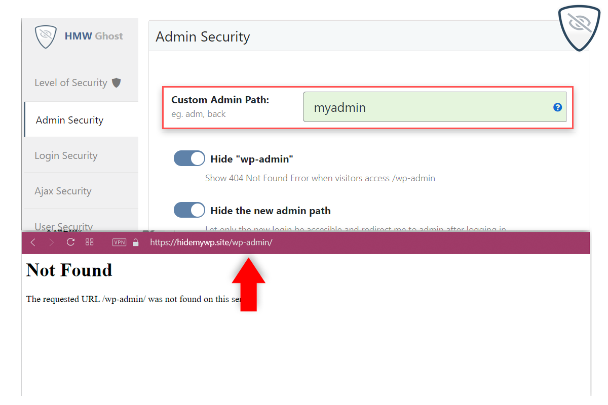 Change wp-admin and wp-login.php paths and show 404 Error instead. This is a very important WordPress Security step.