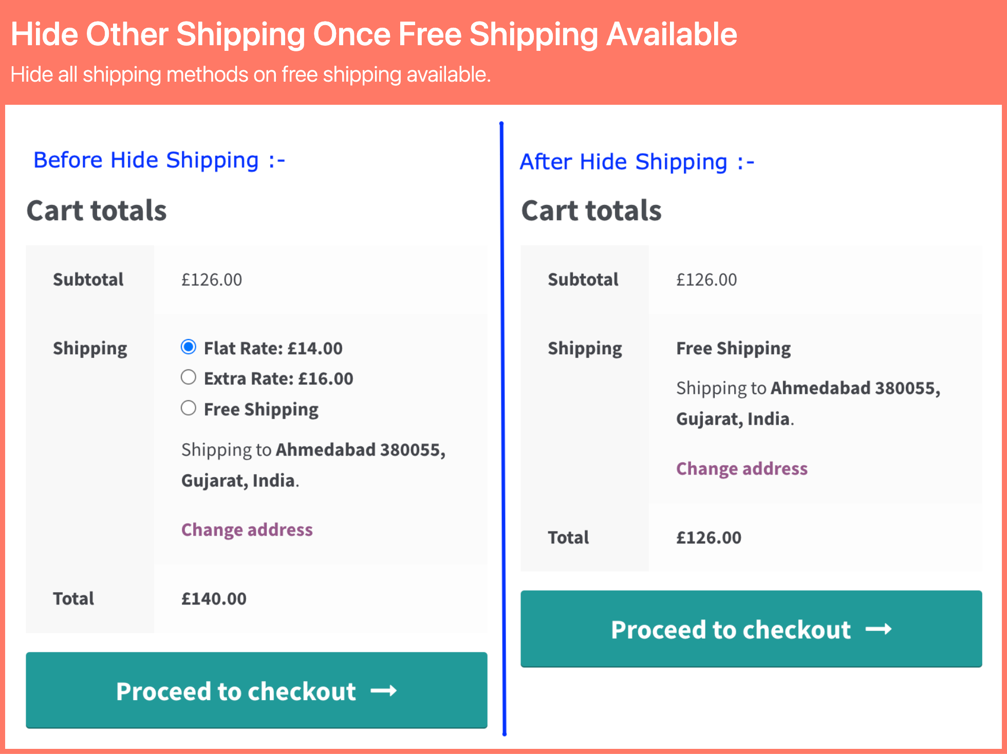 Hide WooCommerce Shipping Methods when Free Shipping is available