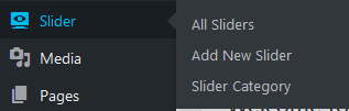 Slider Options in dashboard