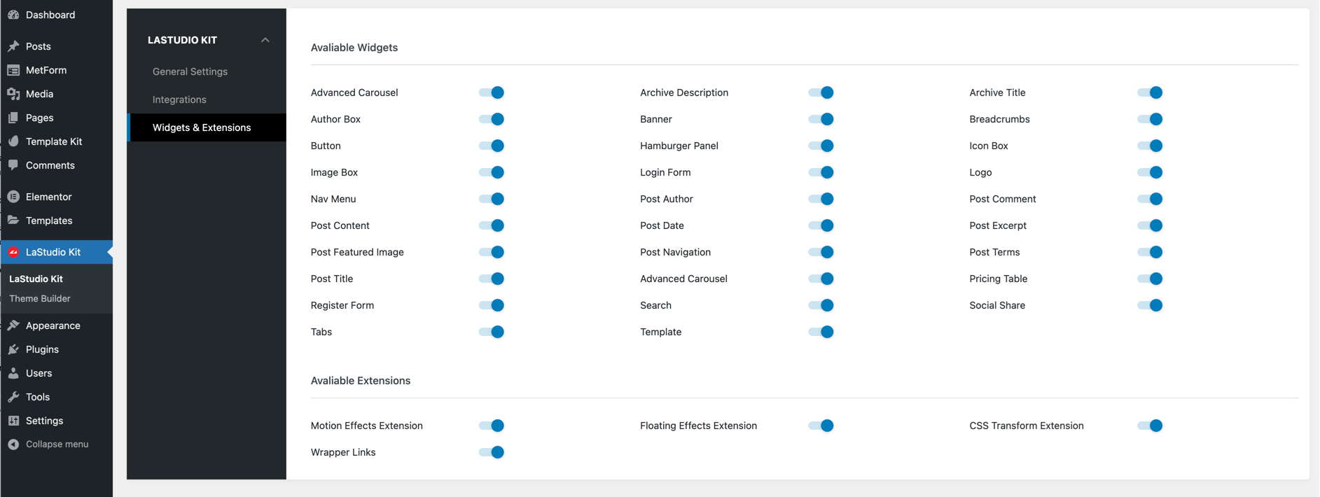 Plugin Settings