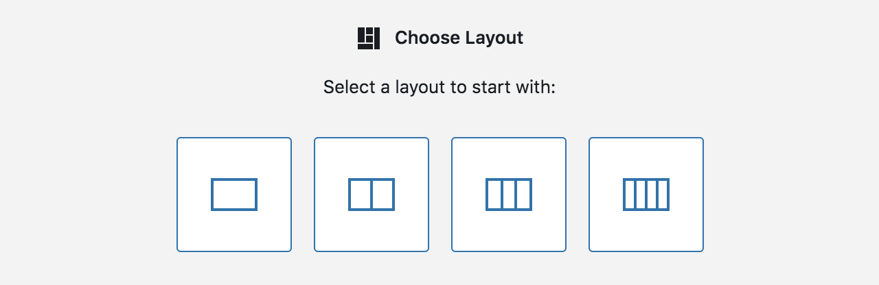 Grid layout selector.