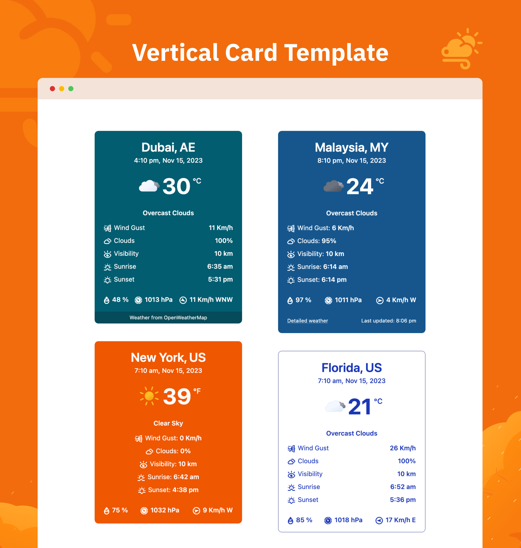 Vertical Card Template