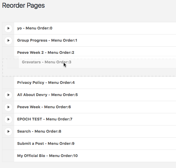 Reorder Posts allows you to easily drag and drop posts to change their order