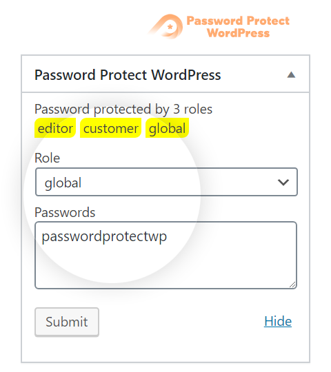 <p>Protect your private pages and posts with multiple passwords.</p>