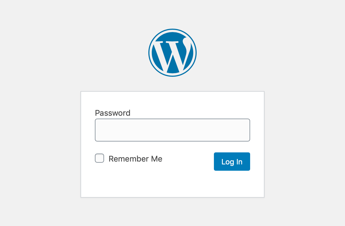 Login page perfectly mimicks the WordPress login.