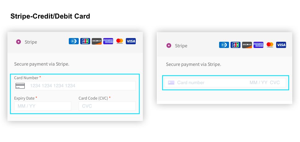 Stripe Credit/Debit Card Checkout