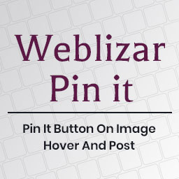 Weblizar Pin It Button On Image Hover And Post icon
