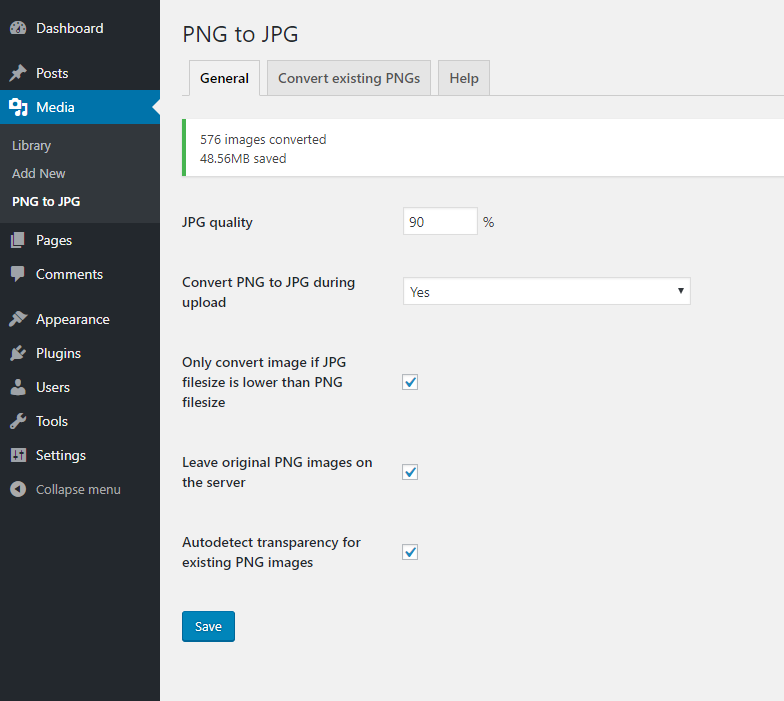 PNG to JPG screenshot