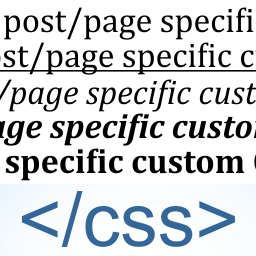 Post/Page specific custom CSS icon