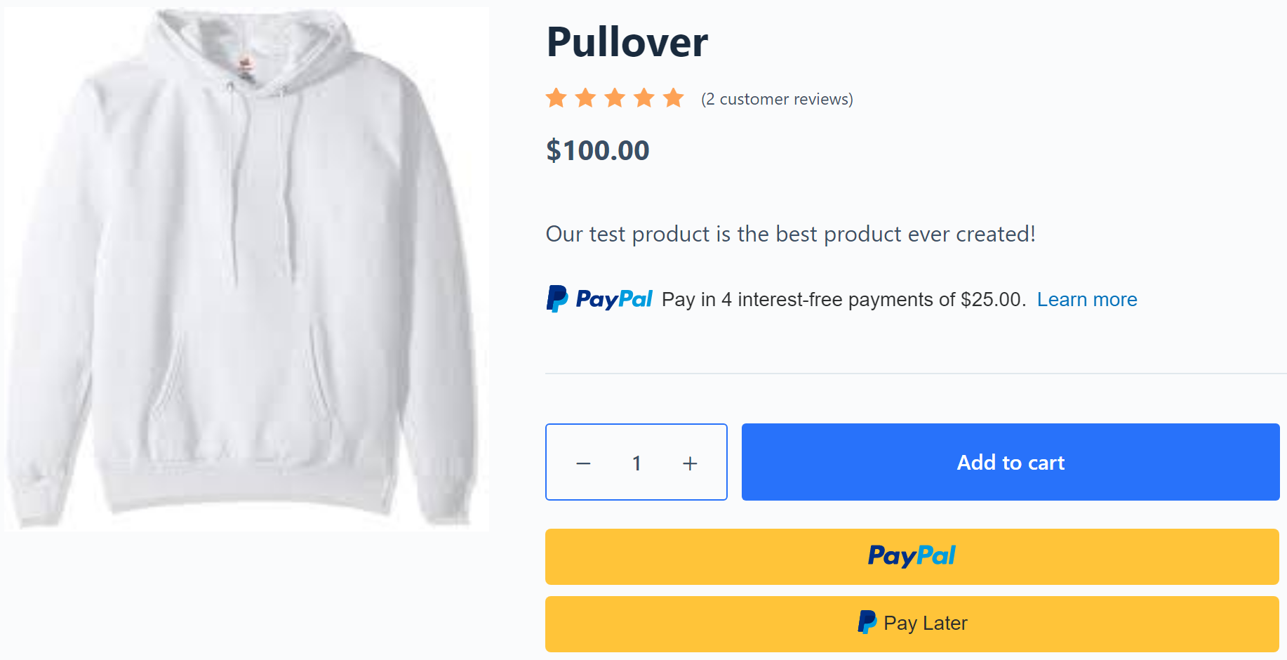 Offer payment buttons and display Pay Later messaging on product pages