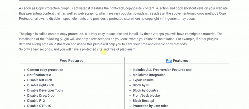 Copy Content Protection - General Settings