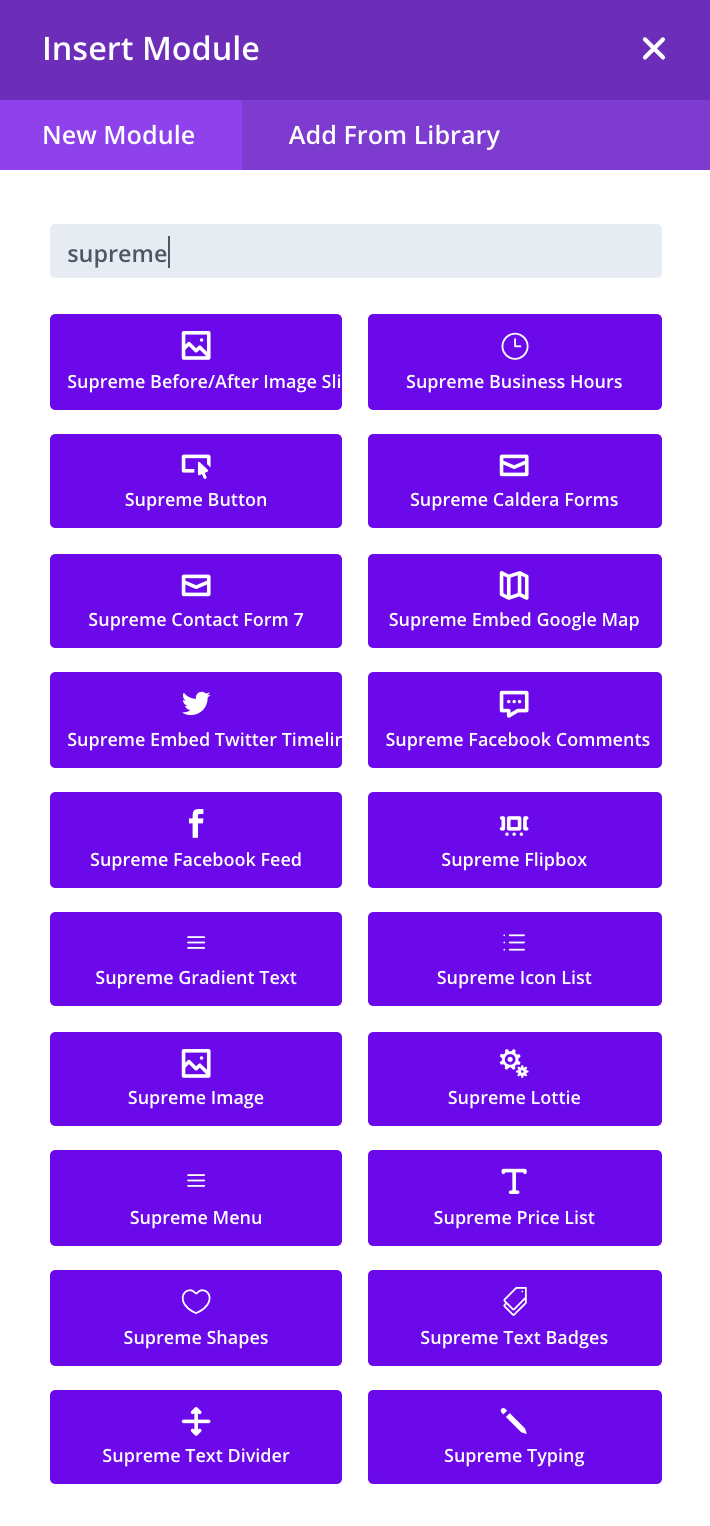 Supreme Modules Lite – Divi Theme, Extra Theme and Divi Builder screenshot