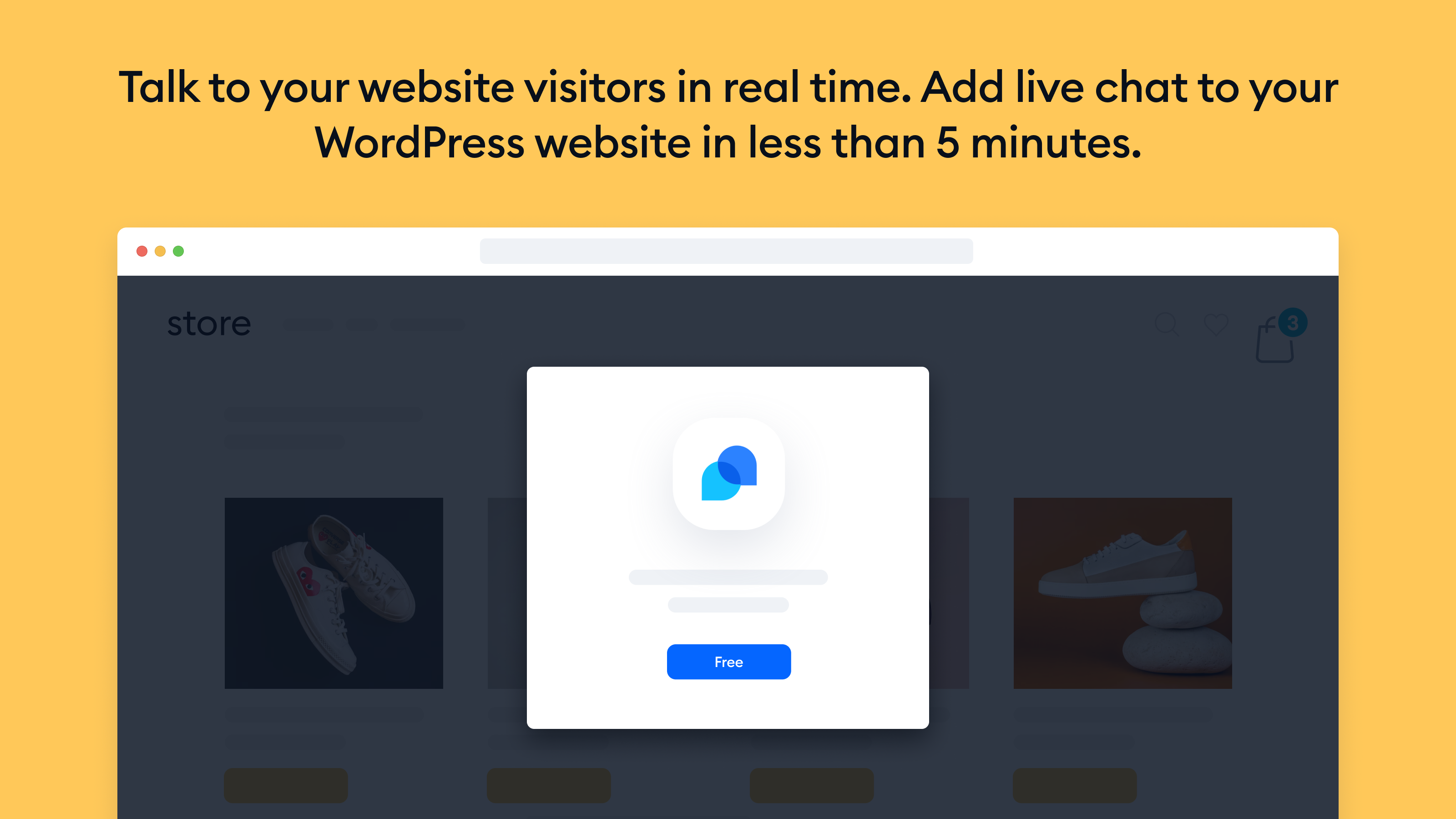 Talk to your website visitors in real-time. Add live chat to your WordPress website in less than 5 minutes.