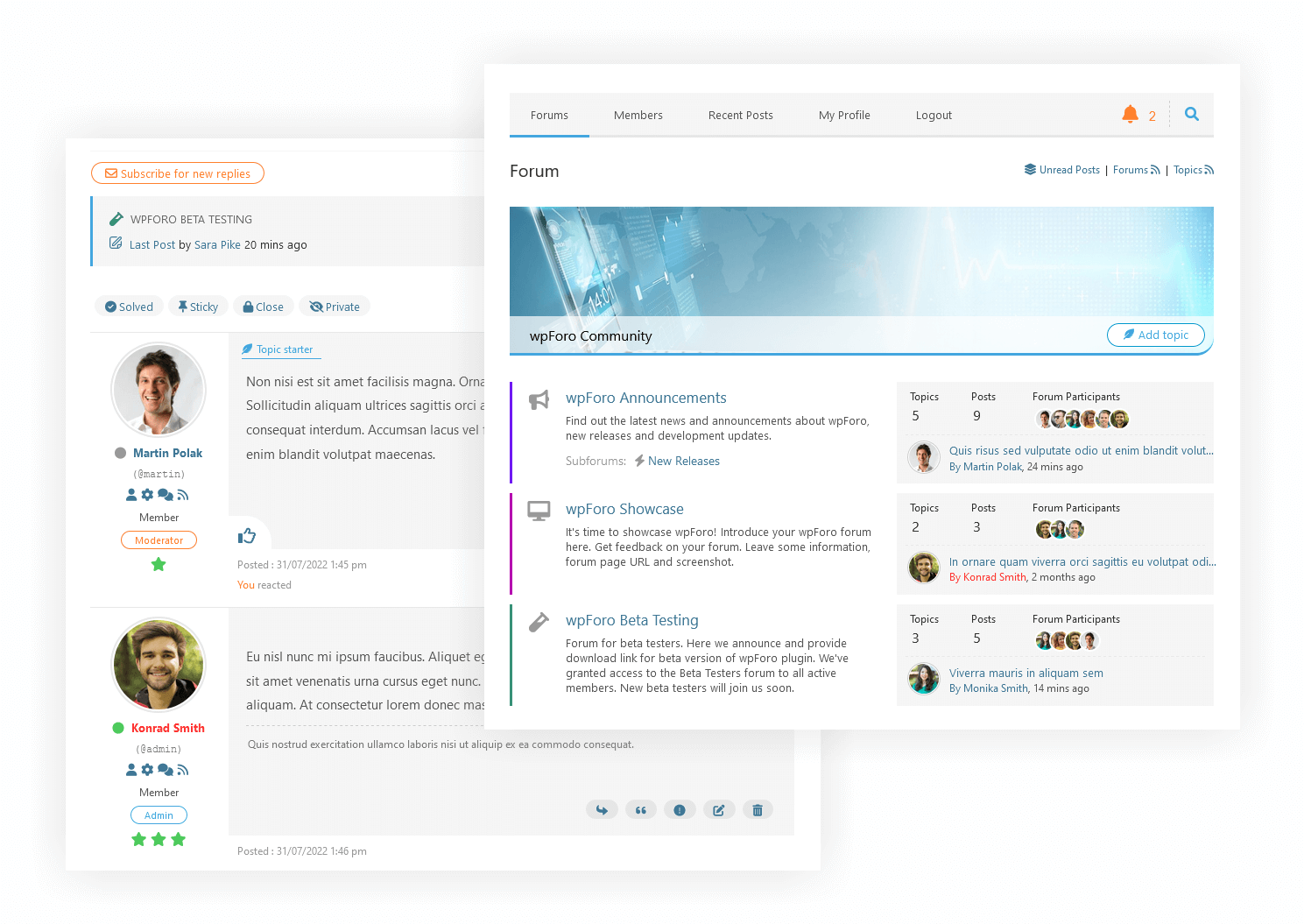 Simplified Forum Layout (Thread and Forums)